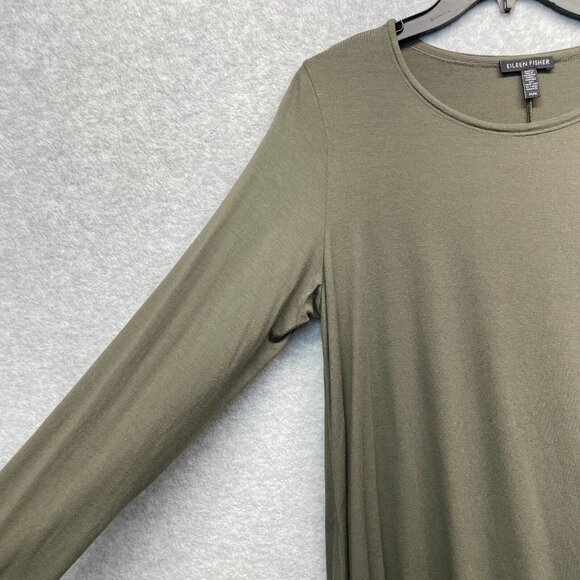 Eileen Fisher System Viscose Jersey Top Medium Lightweight Stretch Crew Neck‎ - Picture 4 of 11